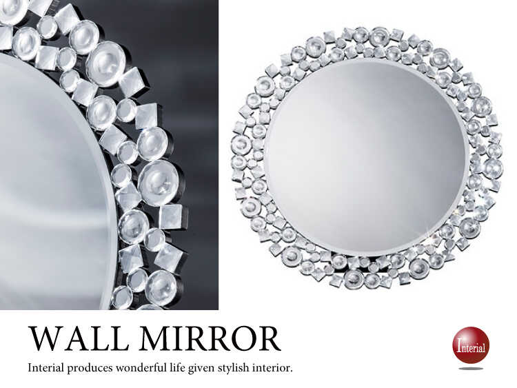 洗面鏡 化粧鏡 トイレ鏡 浴室鏡 クリスタルミラーシリーズ（角丸四角形）：クリアーミラー（通常の鏡） デラックスカットタイプ 壁掛け鏡 ウォールミラー - 5