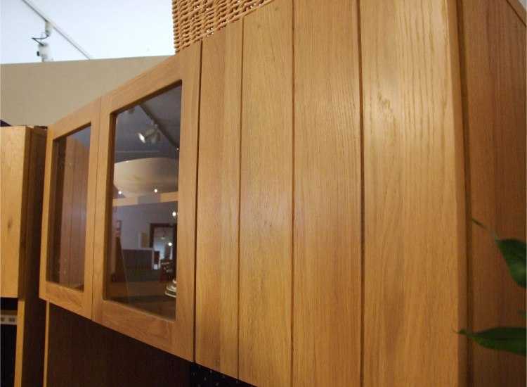 KI-1168 国産木製食器棚 幅105cm天然木ホワイトオーク完成品